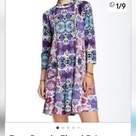 Free People Dresses & Skirts - Free People Purple Floral Dress Small